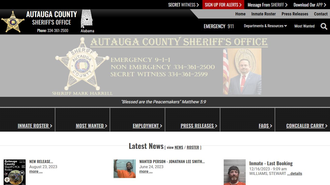 Inmate Roster (135) - Autauga County Sheriff's Office